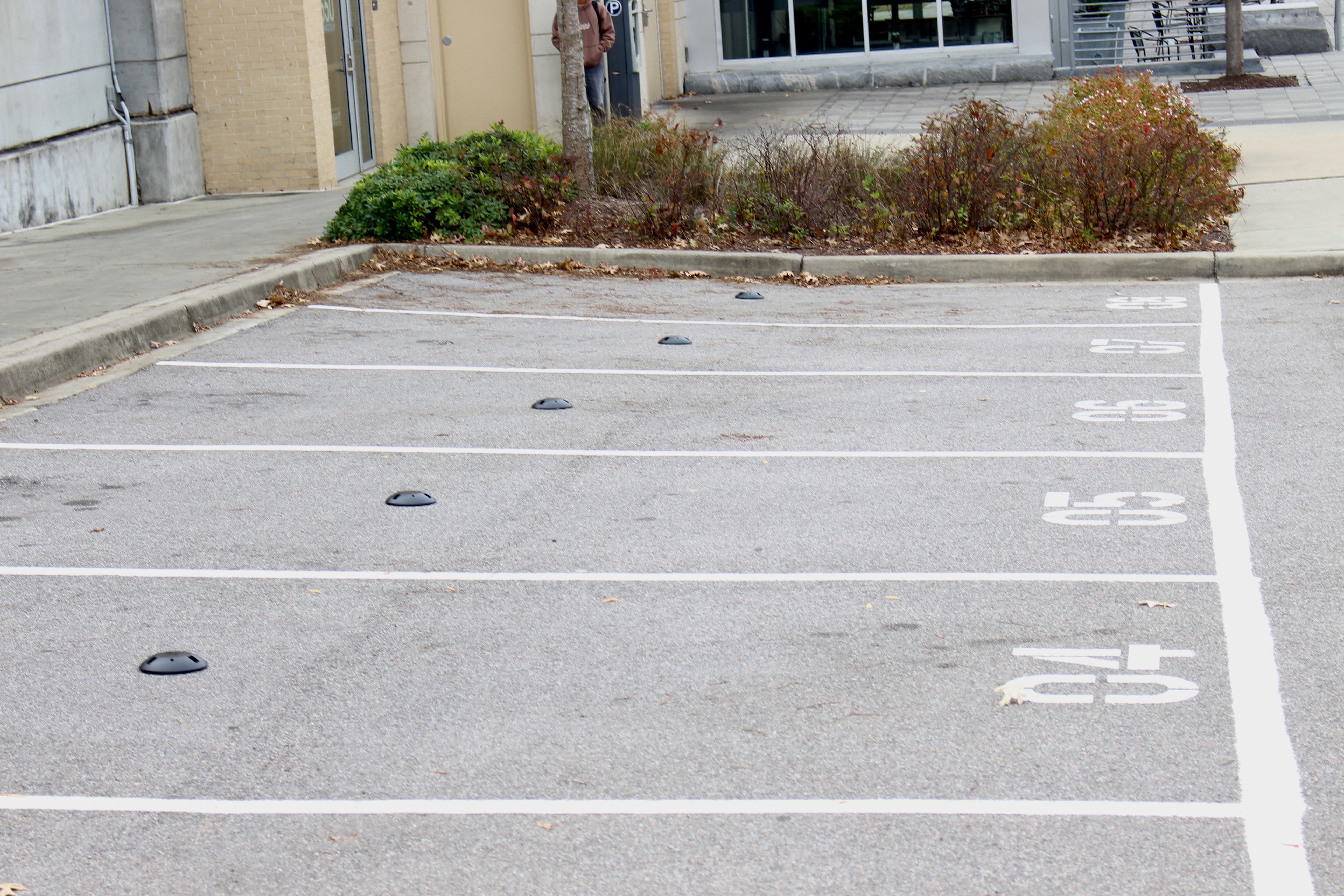 Parkeze sensors installed in real parking spaces